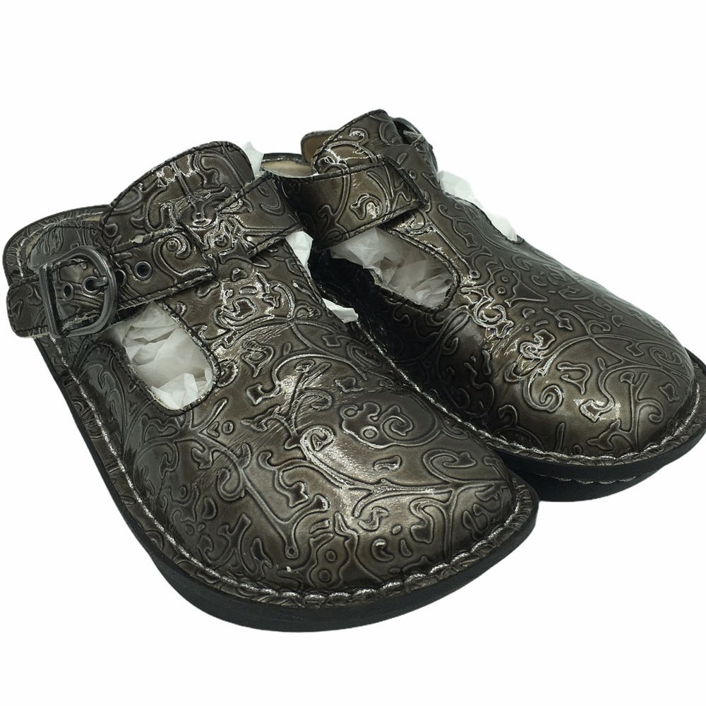 Alegria Original Embossed Comfort Slip On Clogs 36 - Picture 2 of 10